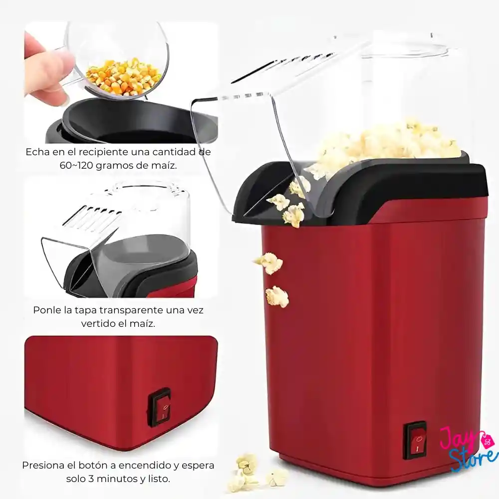 Crispetera Máquina Para Hacer Palomitas De Maíz Pira Pop Corn - Rosa