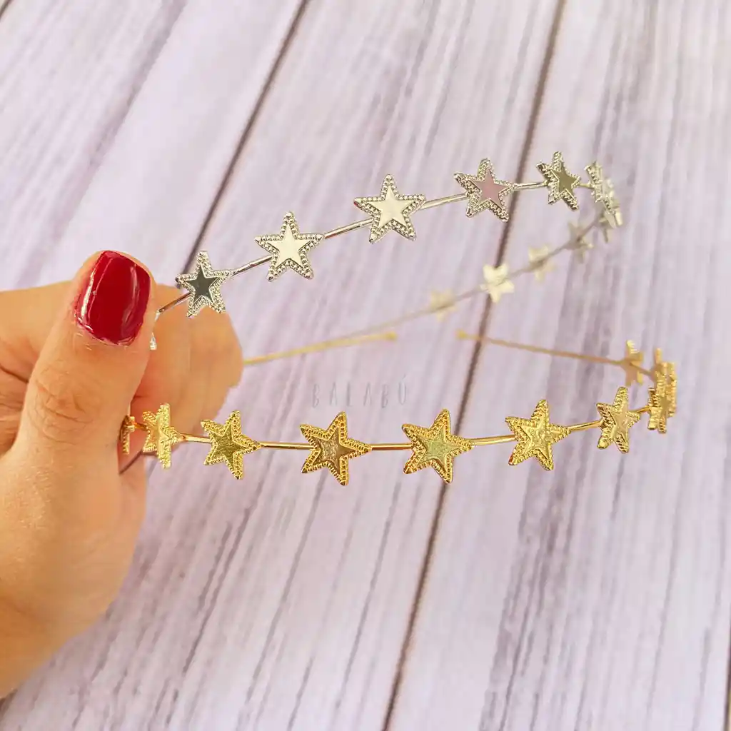 Headband Estrellas Plateada