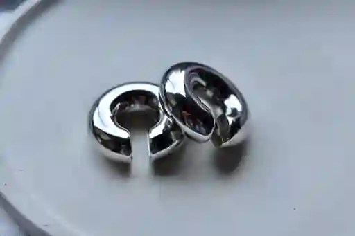 Earcuff Basic Grande Chuncky Plateado