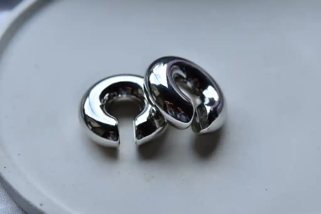 Earcuff Basic Grande Chuncky Plateado