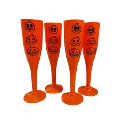 Decoracion Halloween Copas Calabaza *4 Und Champaña