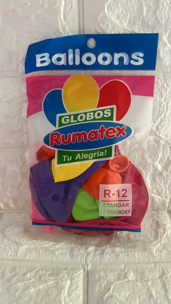 Globo R-12 Surtido Rumatex Paquete X12