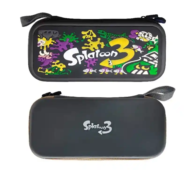 Estuche Rígido Splatoon 3 + 2caps + Vidrio Nint. Switch Oled