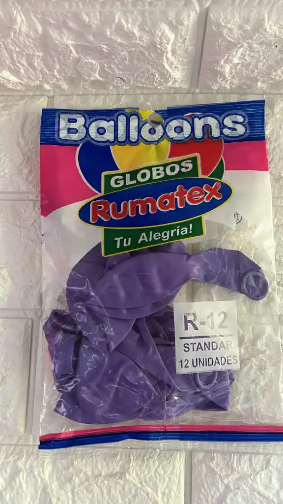 Globo R-12 Negra Rumatex Paquete X12