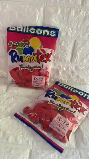Globo R-12 Roja Rumatex Paquete X12