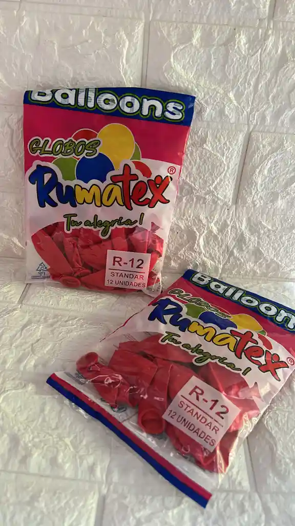 Globo R-12 Roja Rumatex Paquete X12