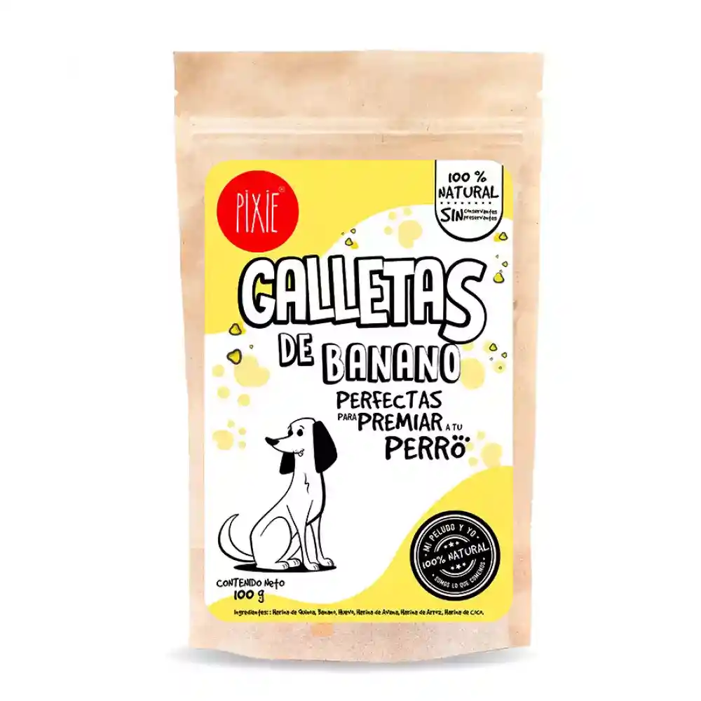 Galletas Pixie Perro Banano X 100 Gr