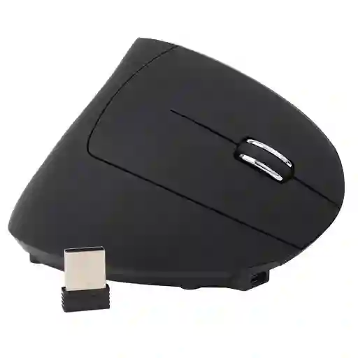 Mouse Vertical Inalambrico Recargable Jaltech Lh062 | Negro