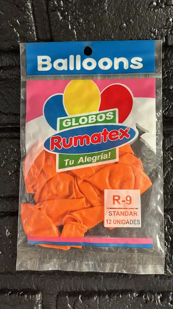 Globo R-9 Naranja Rumatex Paquete X12