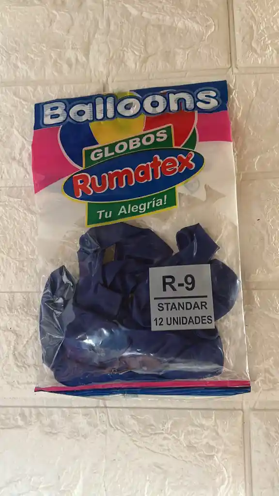 Globo R-9 Azul Oscuro Rumatex Paquete X12