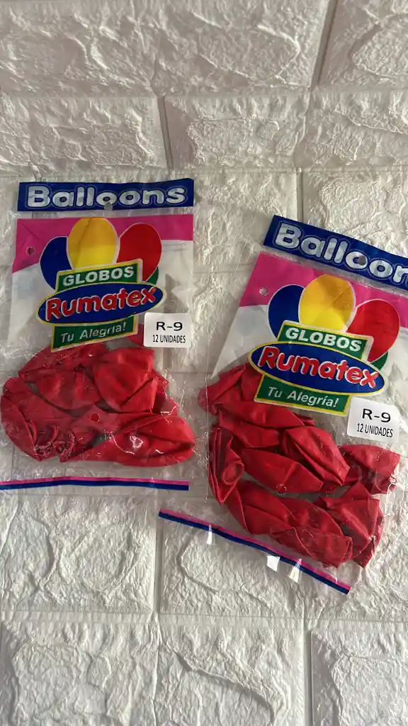 Globo R-9 Rojo Rumatex Paquete X12