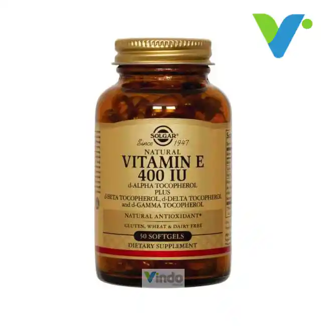 Vitamin E 400 Iu Por 100 Softgels Solgar Natural Source