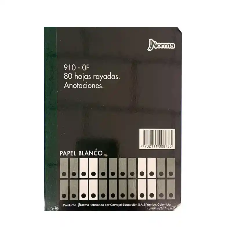 Libreta 910 Norma Sin Indice