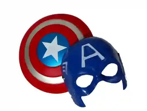 Escudo Capitan América + Máscara Disfraz Cosplay Halloween