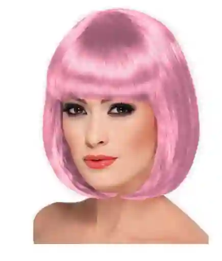 Peluca Corta Color Disfraz Party Halloween Cabello Sintético