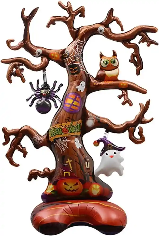 Globo Metalizado Arbol Gigante 4d Halloween