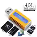 Multilector De Memoria Usb 2.0/ Lector De Memorias 4 En 1