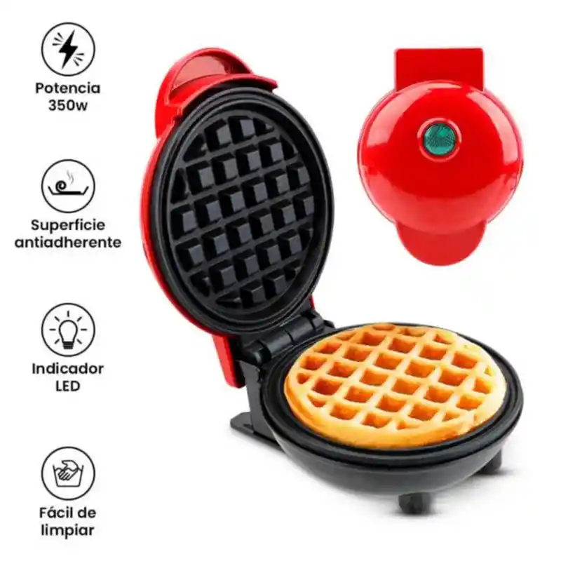 Mini Wafflera Electrica Antiadherente Gofrera 350w