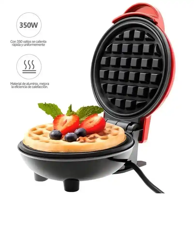 Mini Wafflera Electrica Antiadherente Gofrera 350w