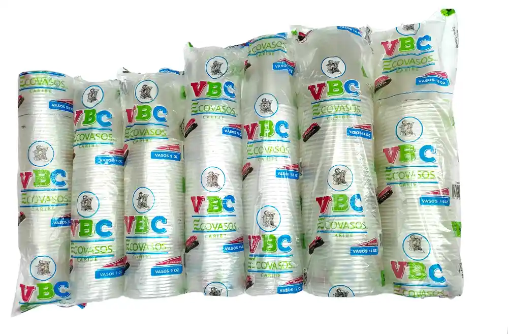 Vaso Desechable 7 Onz Transparente Vbc Caja X 40 Paquetes