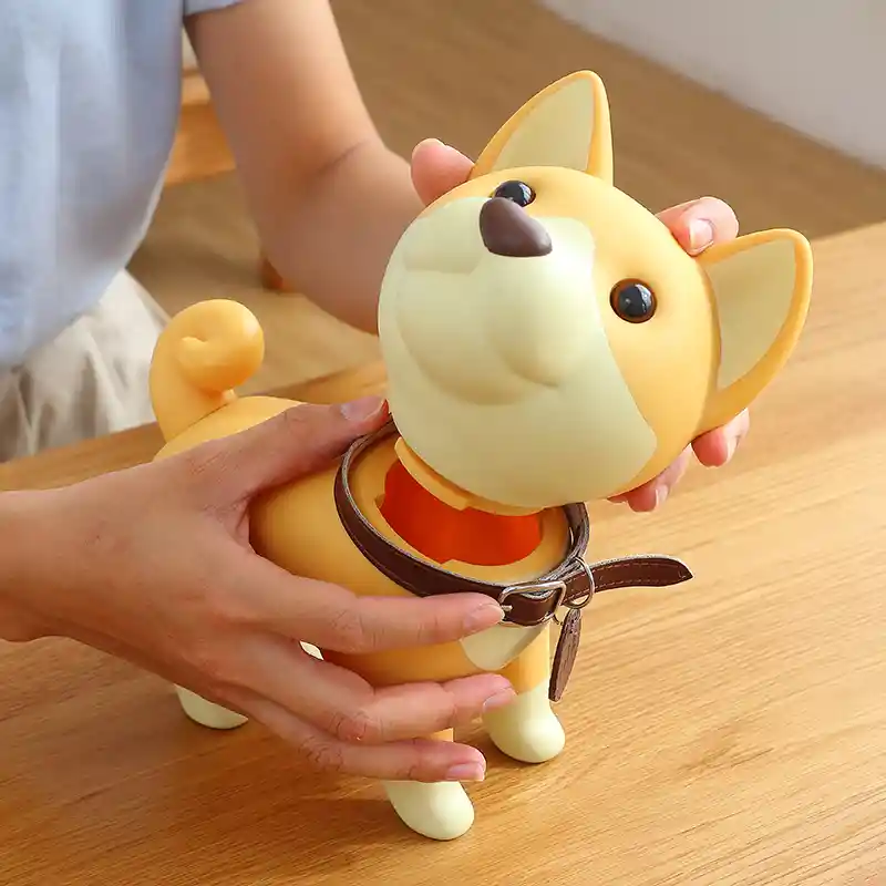 Alcancía Perro Shiba Inu Para Regalo Y Decoración