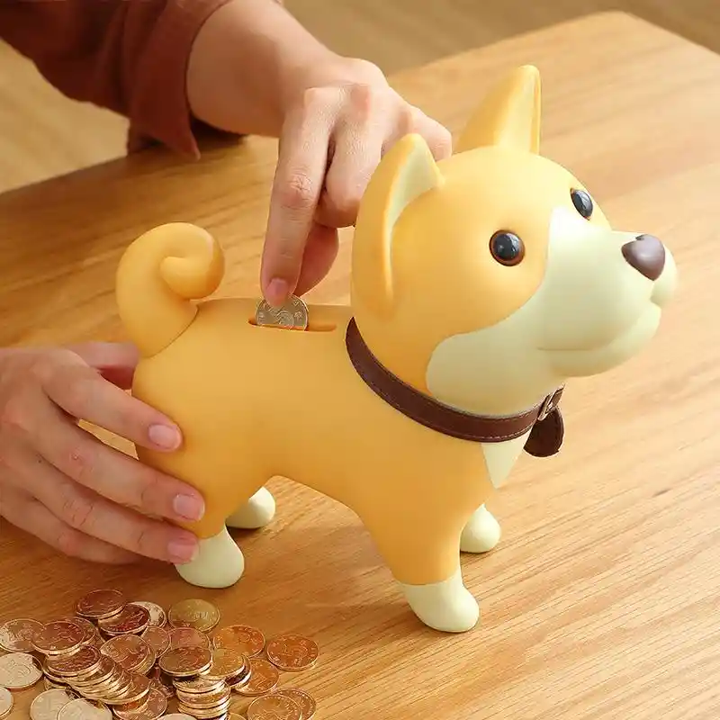Alcancía Perro Shiba Inu Para Regalo Y Decoración