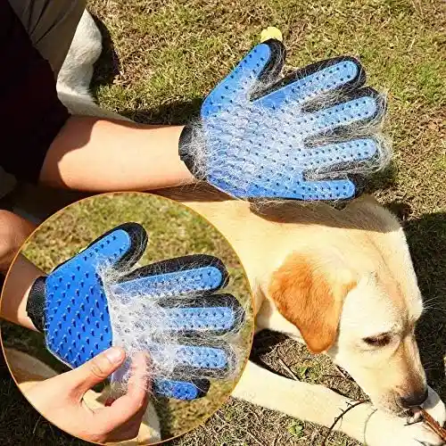 Guante True Touch Para Peinar Acariciar Gatos Y Perros