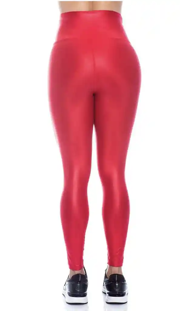 Leggings Metalizado Rojo -talla Única-