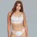 Talla 32/ S Conjunto De Lencería Crop Top Carlota Blanco