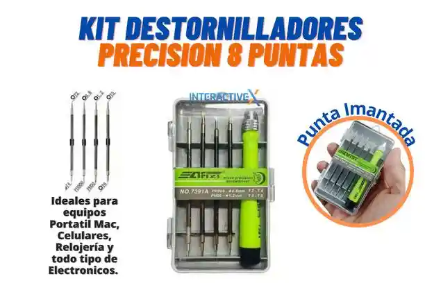 Kit Destornilladores Precisión Equipo Mac, Iphone, Celulares, Relojeria / Micro Destornilladores