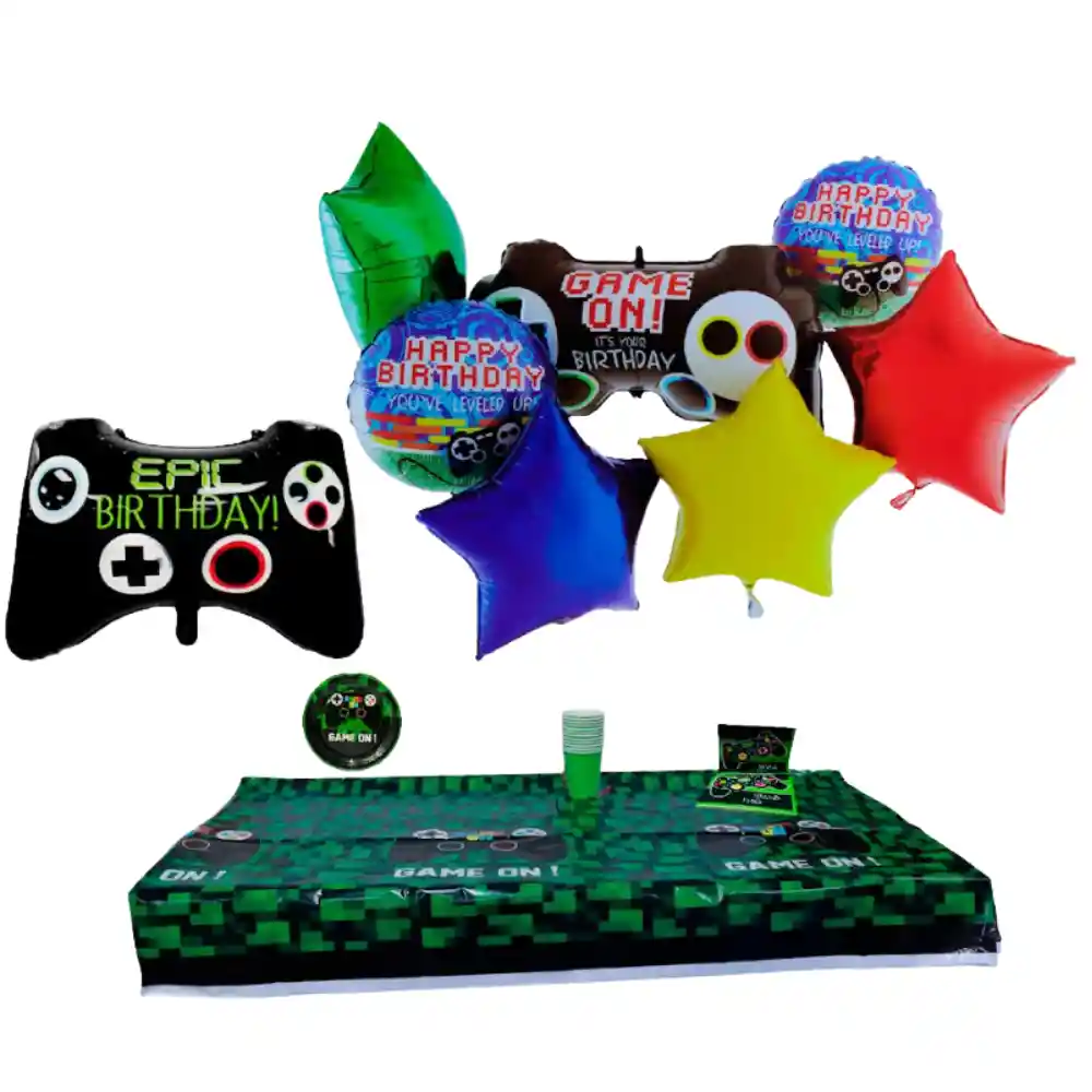 Kit De Decoración Para Fiesta Temática Video Juegos