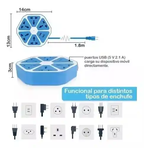 Multitoma Energia / Multipuerto Exagonal / Regleta Energia