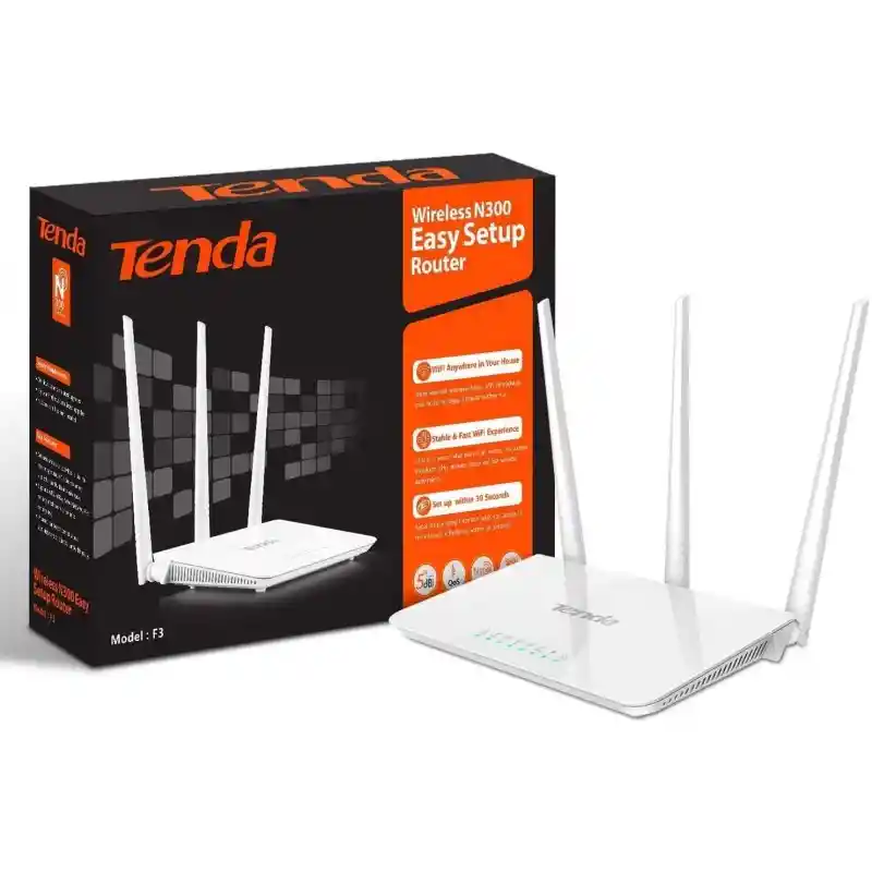 Router Tenda F3 3 Antenas 3lan 300mbs Multimodo