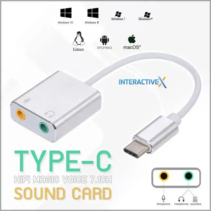 Tarjeta De Sonido Tipo C/ Tarjeta De Audio Tipo C/ Tarjeta De Sonido Externa