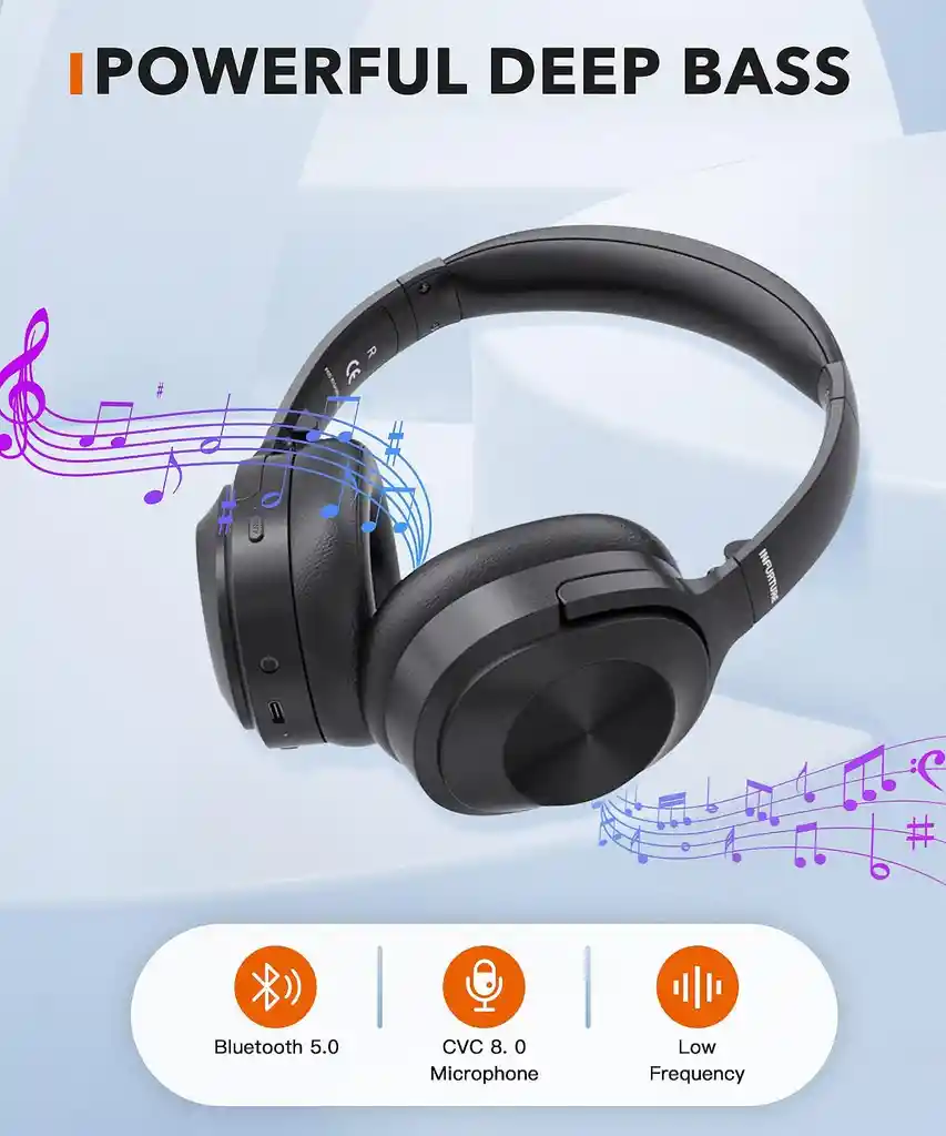 Auriculares Inalámbricos Audifonos Diadema Bluetooth Infurture Cancelacion Ruido