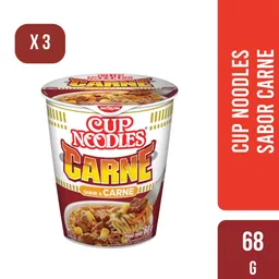 Cup Noodles Sabor Carne 68 Gr X 3 Unidades