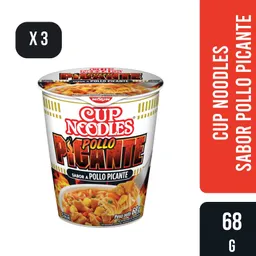 Cup Noodles Sabor Pollo Picante 68 Gr Pack X 3 Unidades