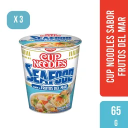 Cup Noodles Sabor Frutos Del Mar 65gr Pack X 3 Unidades