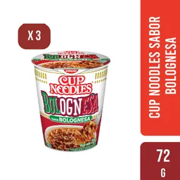 Cup Noodles Sabor Bolognesa 72gr Pack X 3 Unidades