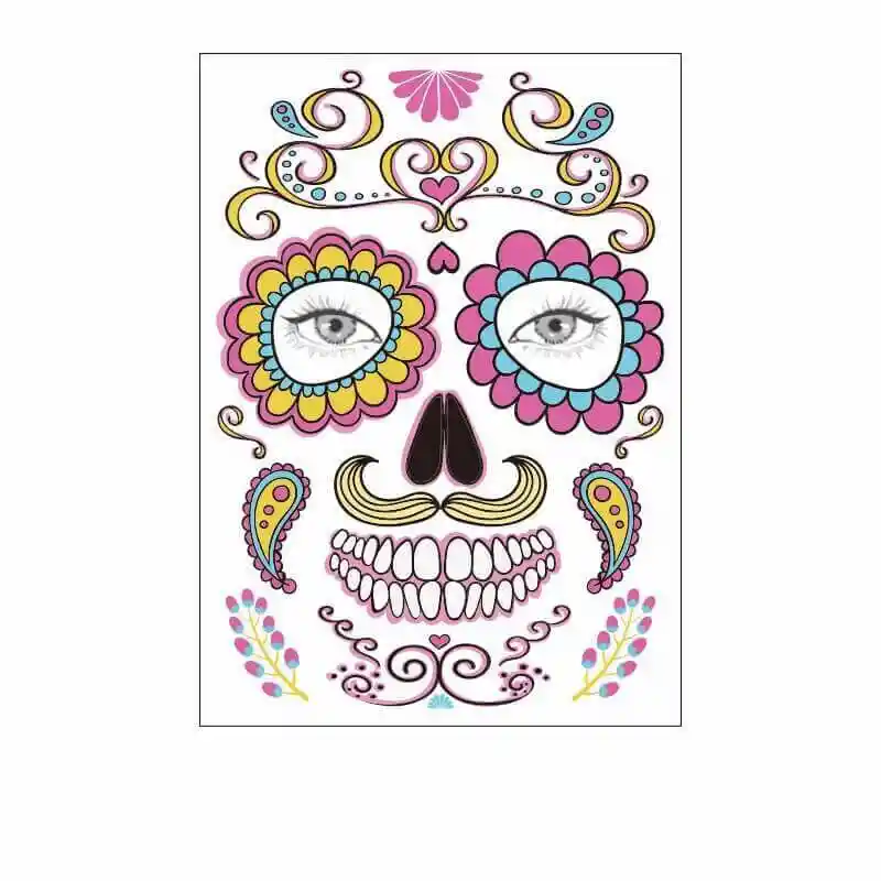 Maquillaje Temporal Catrina Mexicana Halloween Disfraz