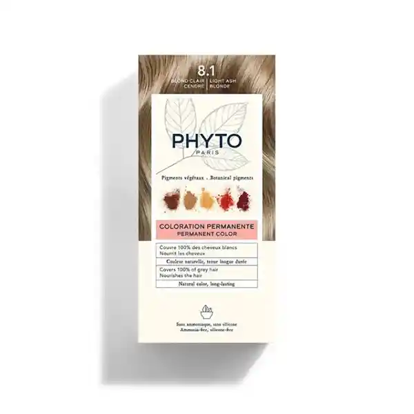 Tinte Phyto Color Kit Coloration 8.1 Rubio Claro Cendre