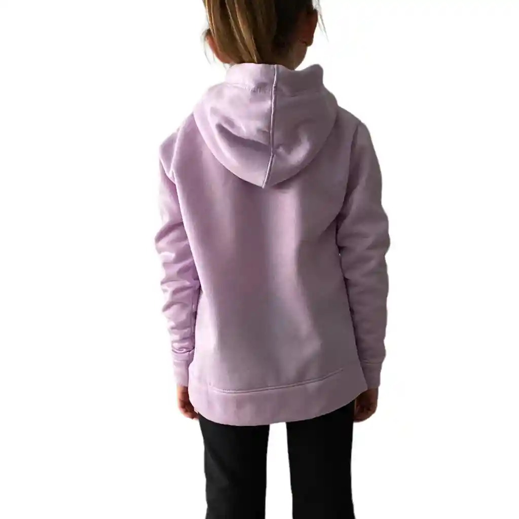 Hoodie Niños Algodon Percahado Con Capota Lila