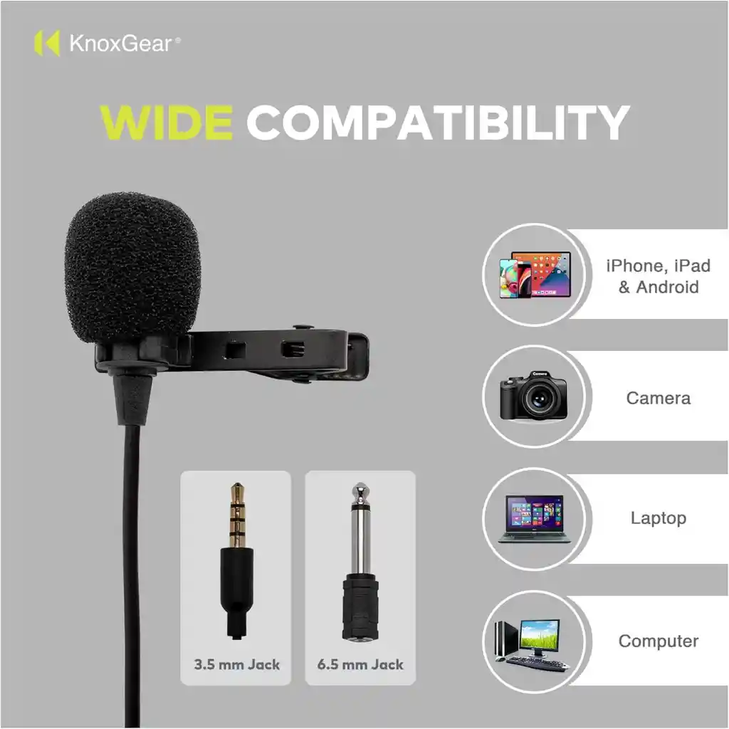 Microfono De Solapa De Condensador Knox Gear | Calidad Pro