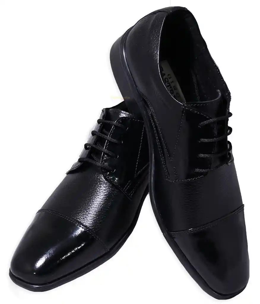 #38 Zapato Cuero Amarrar Hombre