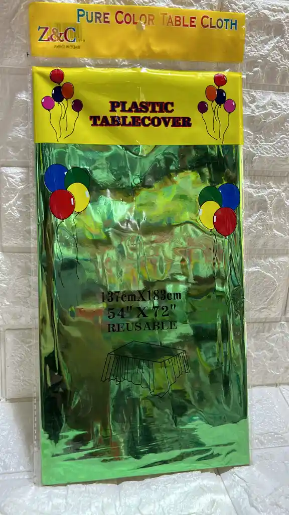Mantel Fiesta Plastico Verde 137cm X 183cm