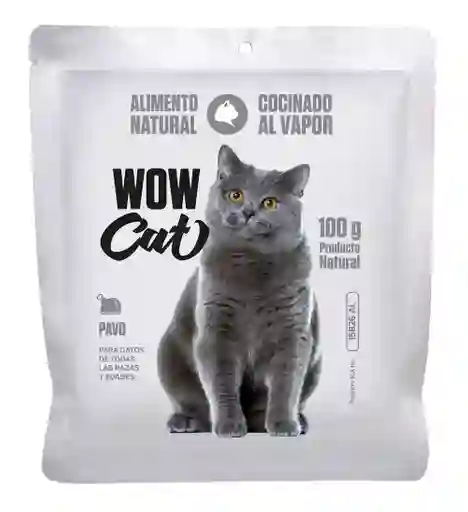 Alimento Para Gato Cocido Al Vapor Wow Can Para Gato De Pavo 100 Gr