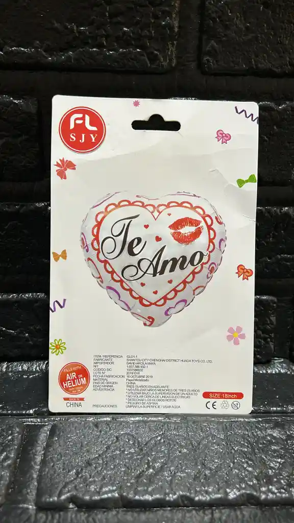 Globo Metalizado Corazon Te Amo