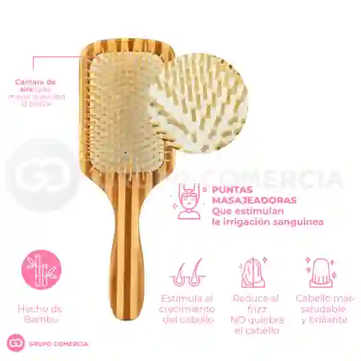 Cepillo Para El Cabello De Bambú Cuidado Del Cabello Natural