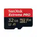 Memoria Micro Sd 32gb Sandisk Extreme Pro 4k U3 Sdhc Clase 10 V30 100mb/s Sdsqxcg-032g