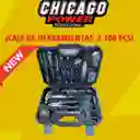 Caja De Herramientas 100 Piezas Chicago Power Gris